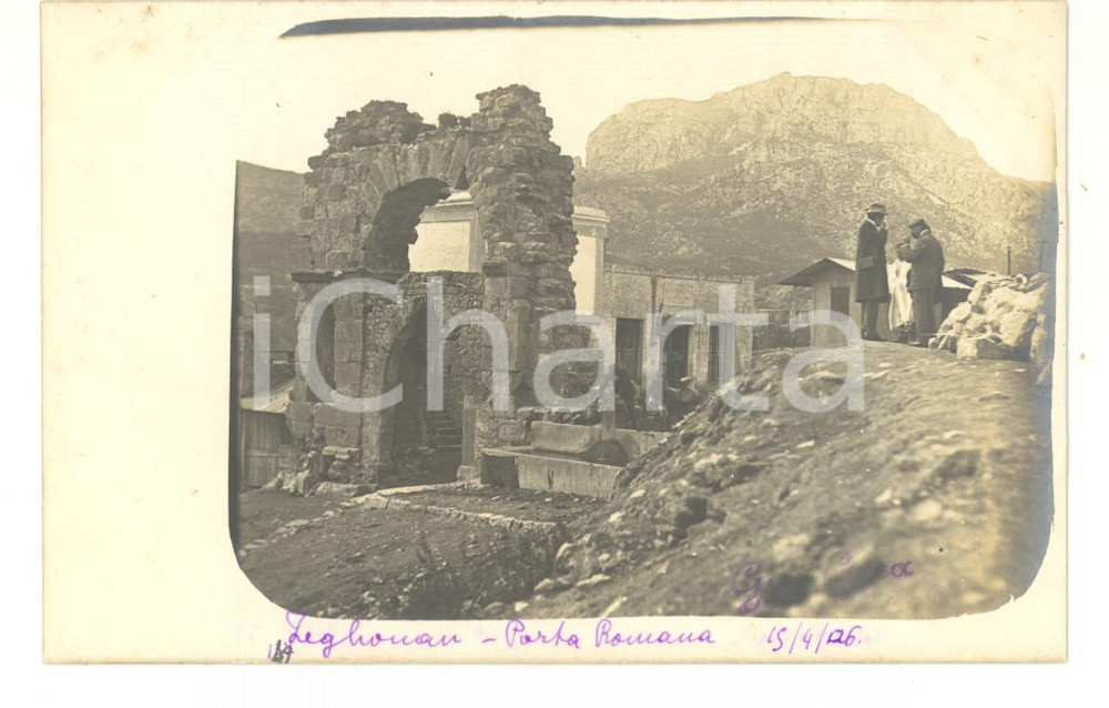 1906 ZAGHOUAN (TUNISIA) Antica Porta Romana *Fotocartolina ANIMATA