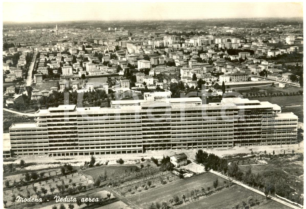 Cartolina originale da collezione 1960 MODENA Veduta panoramica aerea Cartolina postale FG VG 1