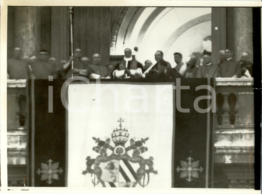 Fotografia d epoca originale 1939 CITTA  DEL VATICANO PIO XII cerimonia elezione nuovo pontefice Fotografia 1