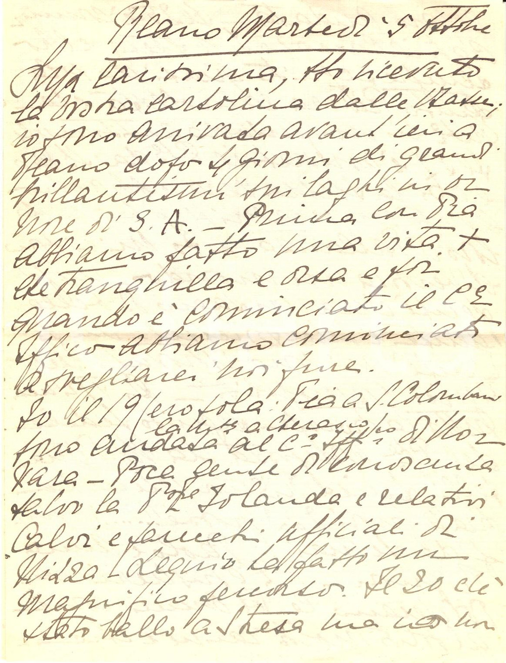 Manoscritto, lettera originale 1928 VERBANIA PALLANZA Maria CANTONO DI CEVA a un ballo della nobiltà AUTOGRAFO 1