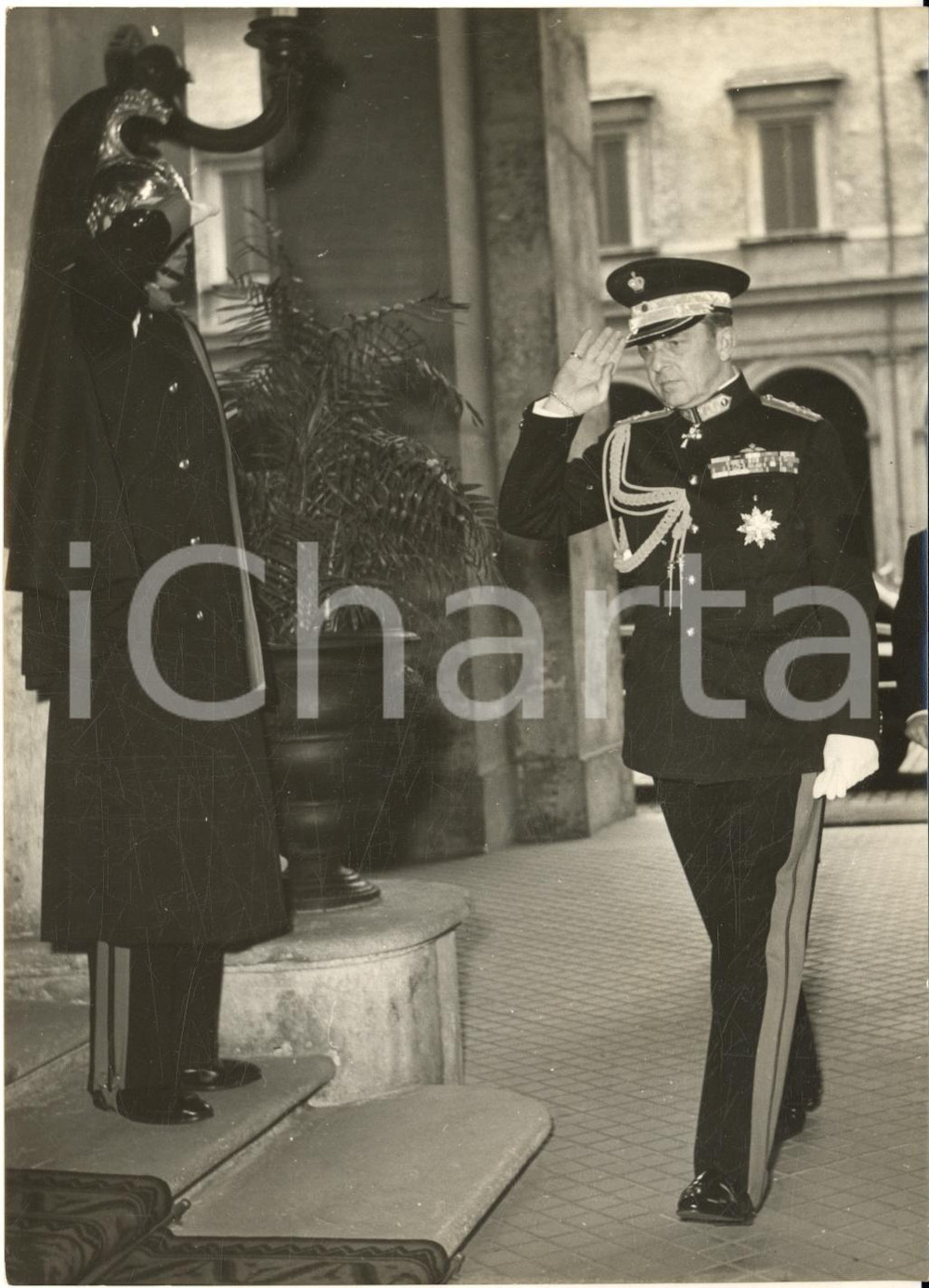 1953 ROMA Re Paolo di Grecia arriva in visita al Quirinale - Foto 13x18 cm