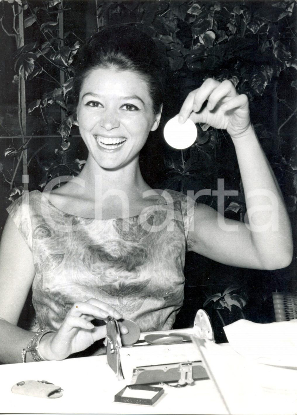 Fotografia d epoca originale 1962 FIRENZE Ritratto dell attrice Milla SANNONER al Piccolo Teatro Foto 13X18 1