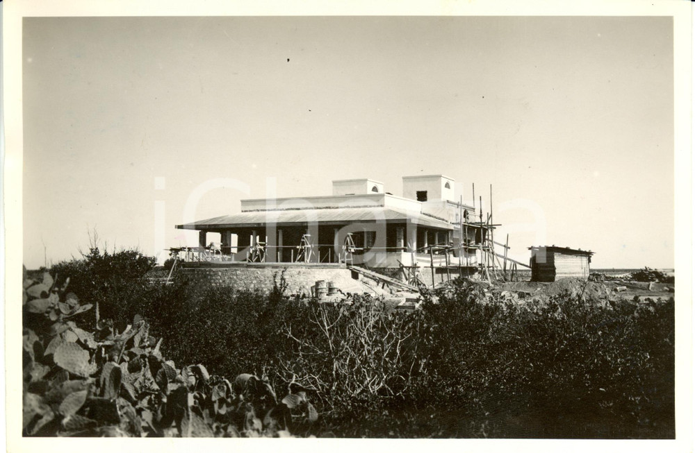 Fotografia d epoca originale 1930 ca BENGASI Libia La casina del LETE in costruzione Fotografia 1