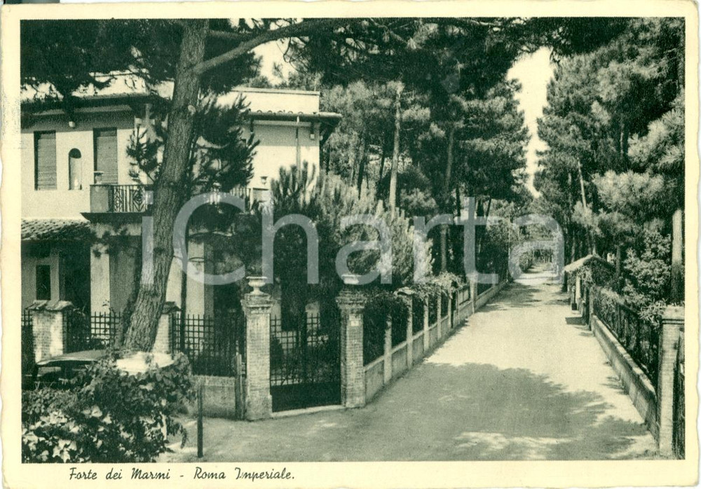 Cartolina originale da collezione 1951 FORTE DEI MARMI (LU) Villa ROMA IMPERIALE *Cartolina FG VG 1