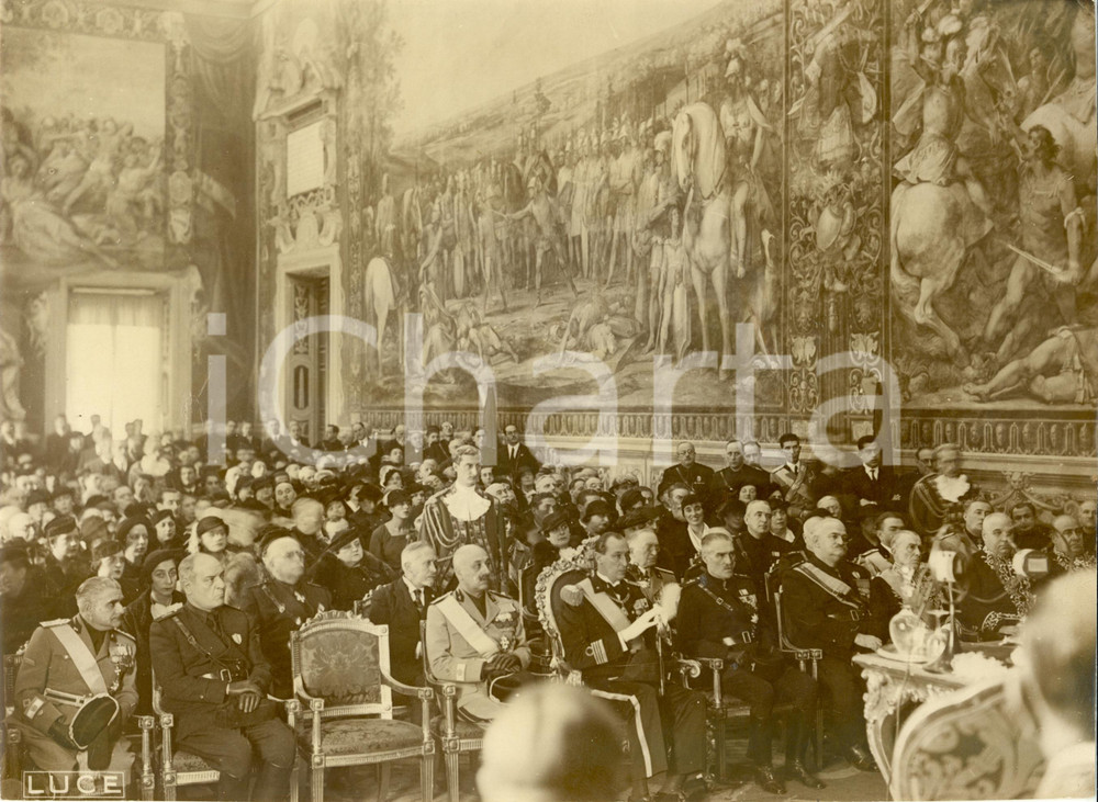 1935 ROMA Accademia d'Italia - Autorità e pubblico cerimonia inaugurazione *Foto