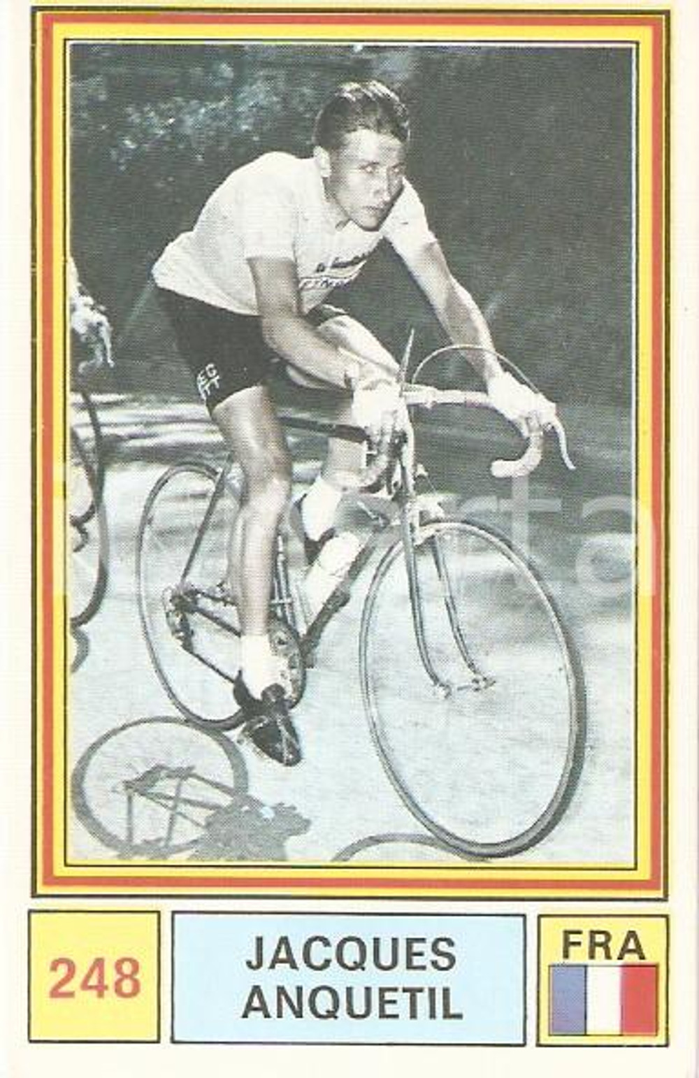 Oggetto da collezione cartaceo PANINI - SPRINT 1971 Figurina Jacques ANQUETIL n. 248 Ciclismo 1