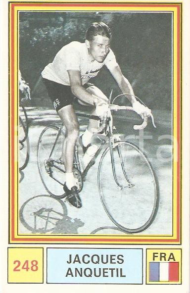 Oggetto da collezione cartaceo PANINI  SPRINT 1971 Figurina Jacques ANQUETIL n. 248 Ciclismo 1