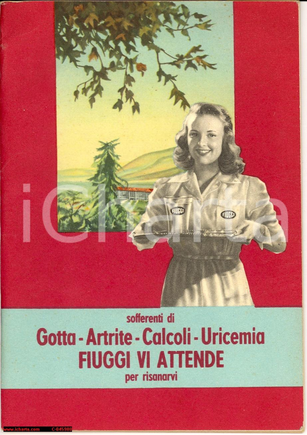 Materiale pubblicitario d’epoca 1952 FIUGGI (FR) Mirabile storia dell'acqua di Fiuggi 1