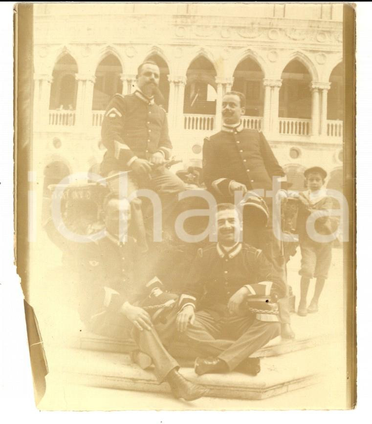 Fotografia d epoca originale 1910 ca REGIO ESERCITO VENEZIA ? Gruppo di ufficiali amministrativi Foto 9x11 1