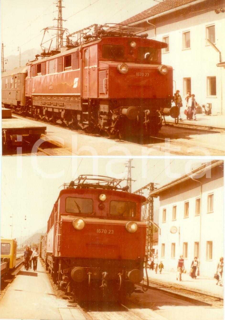 Fotografia d epoca originale 1975 ca AUSTRIA Oesterreichische Bundesbahnen Locomotiva 167023 Lotto 2 foto 1