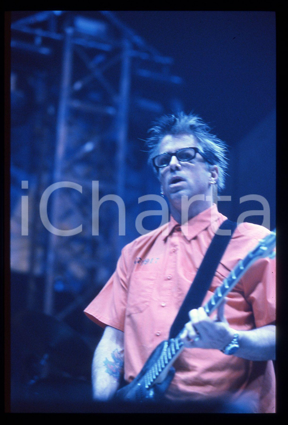 35mm vintage slide* 2000ca MUSICA Kevin WASSERMAN degli OFFSPRING in concerto 3