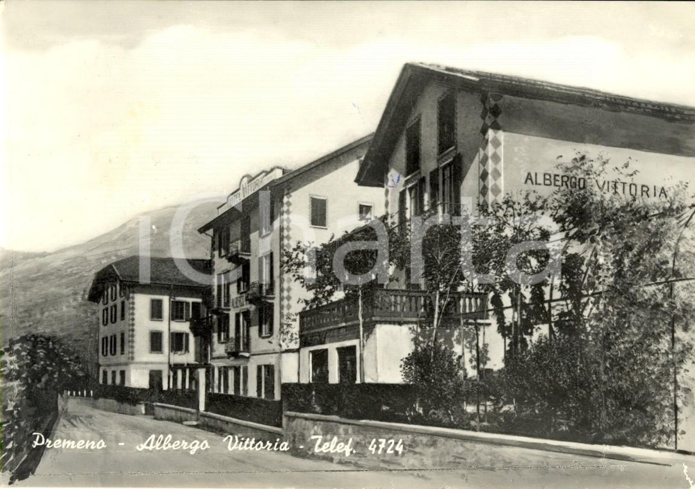 Cartolina originale da collezione 1961 PREMENO (VB) Veduta dell'albergo VITTORIA *Cartolina postale FG VG 1
