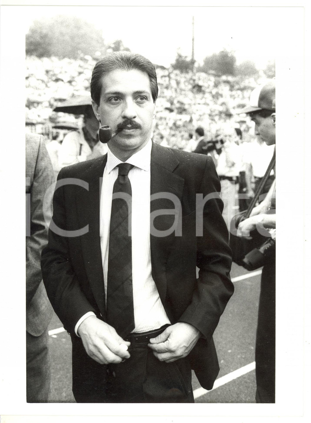 1990 ca MILANO Ritratto dell'imprenditore Paolo BERLUSCONI *Foto 18x24 cm