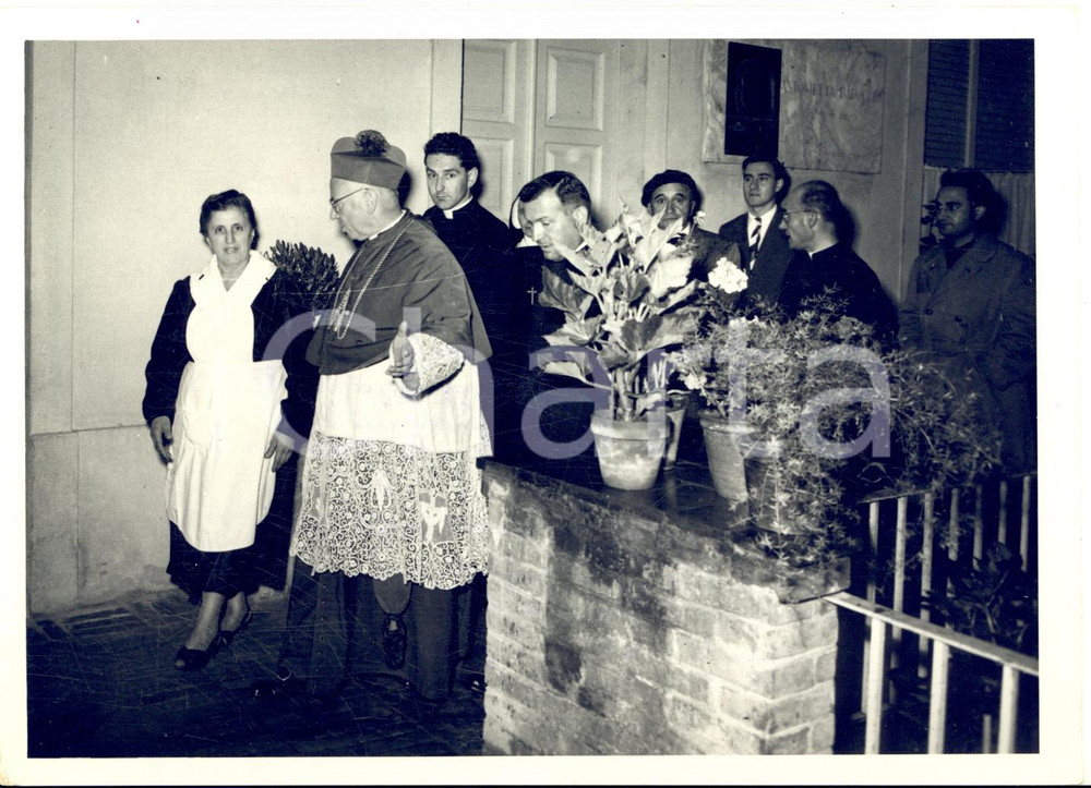 1956 GRAZZANO Mons. Giuseppe ANGRISANI in visita dal gen. Pietro Badoglio *Foto