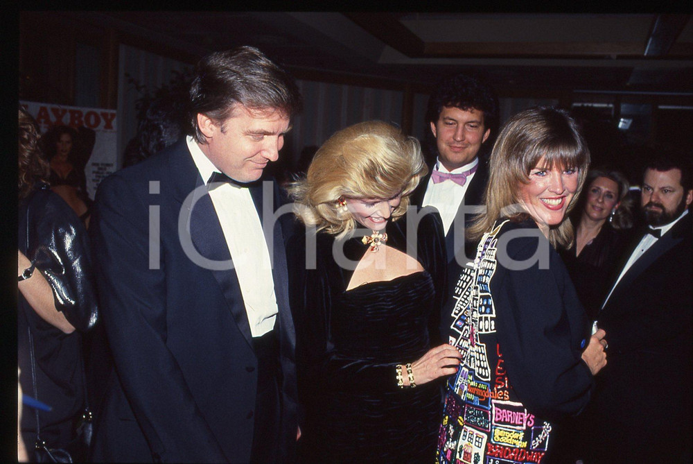 35mm vintage slide* 1988 NEW YORK 35th Anniversary PLAYBOY MAGAZINE Donald TRUMP