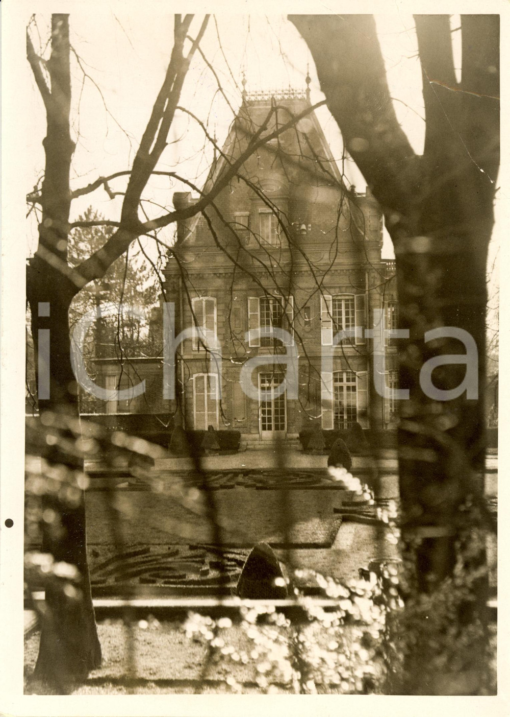 Fotografia d epoca originale 1938 VERSAILLES France Chateau de la MAYE louÃ© par le Duc de WINDSOR Photo 1