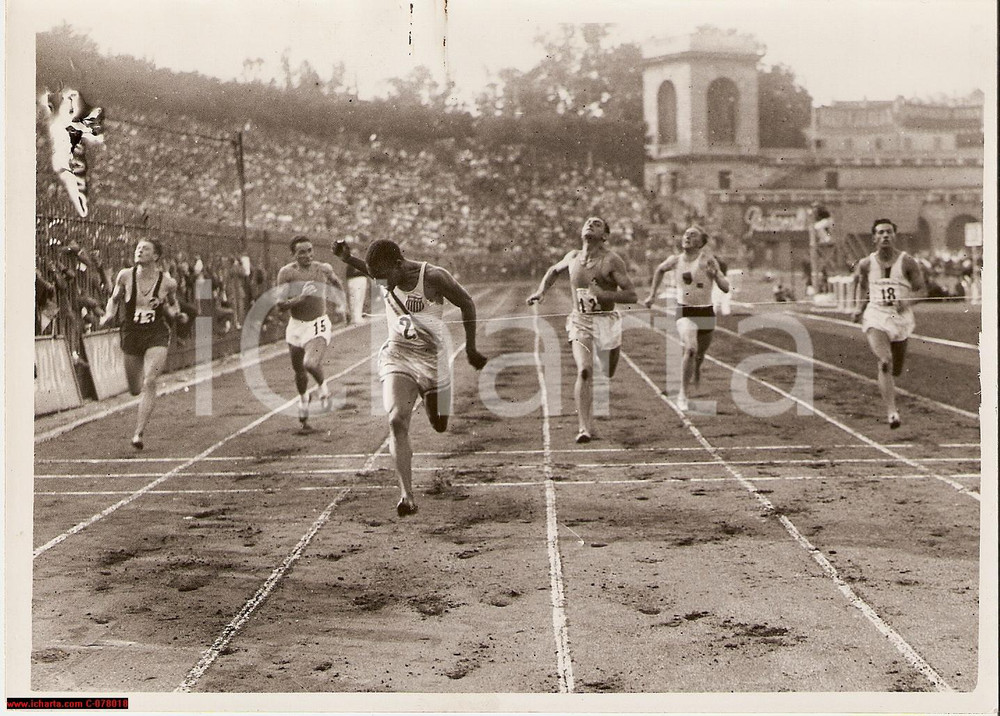 Fotografia d epoca originale 1937 MILANO Arena Civica Gare Atletica USA Yochson FOTO 1