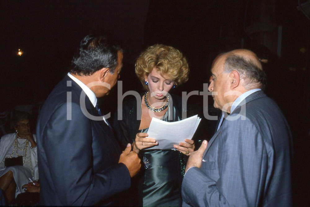 35mm vintage slide* 1985ca ROMA Giampiero ORSELLO Enrica BONACCORTI Ritratto (1)