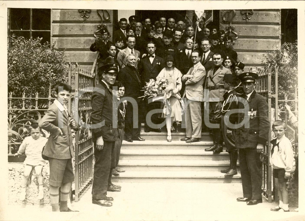 Fotografia d epoca originale 1935 ca MILANO Via Marco d Oggiono ALBERGO POPOLARE 1