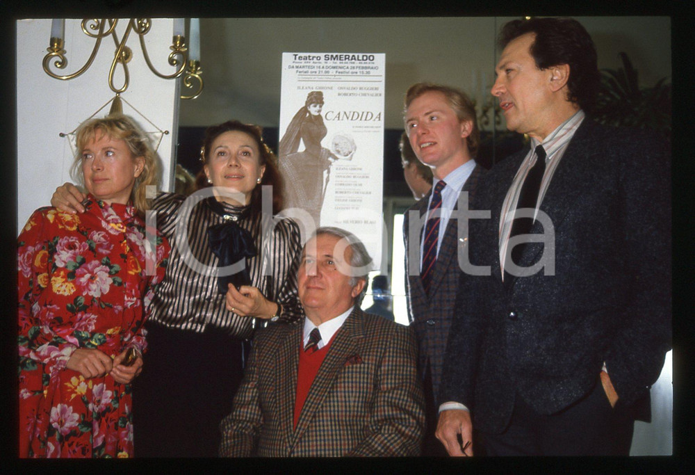 35mm vintage slide* 1989 MILANO Roberto CHEVALIER Corrado OLMI Ileana GHIONE (1)