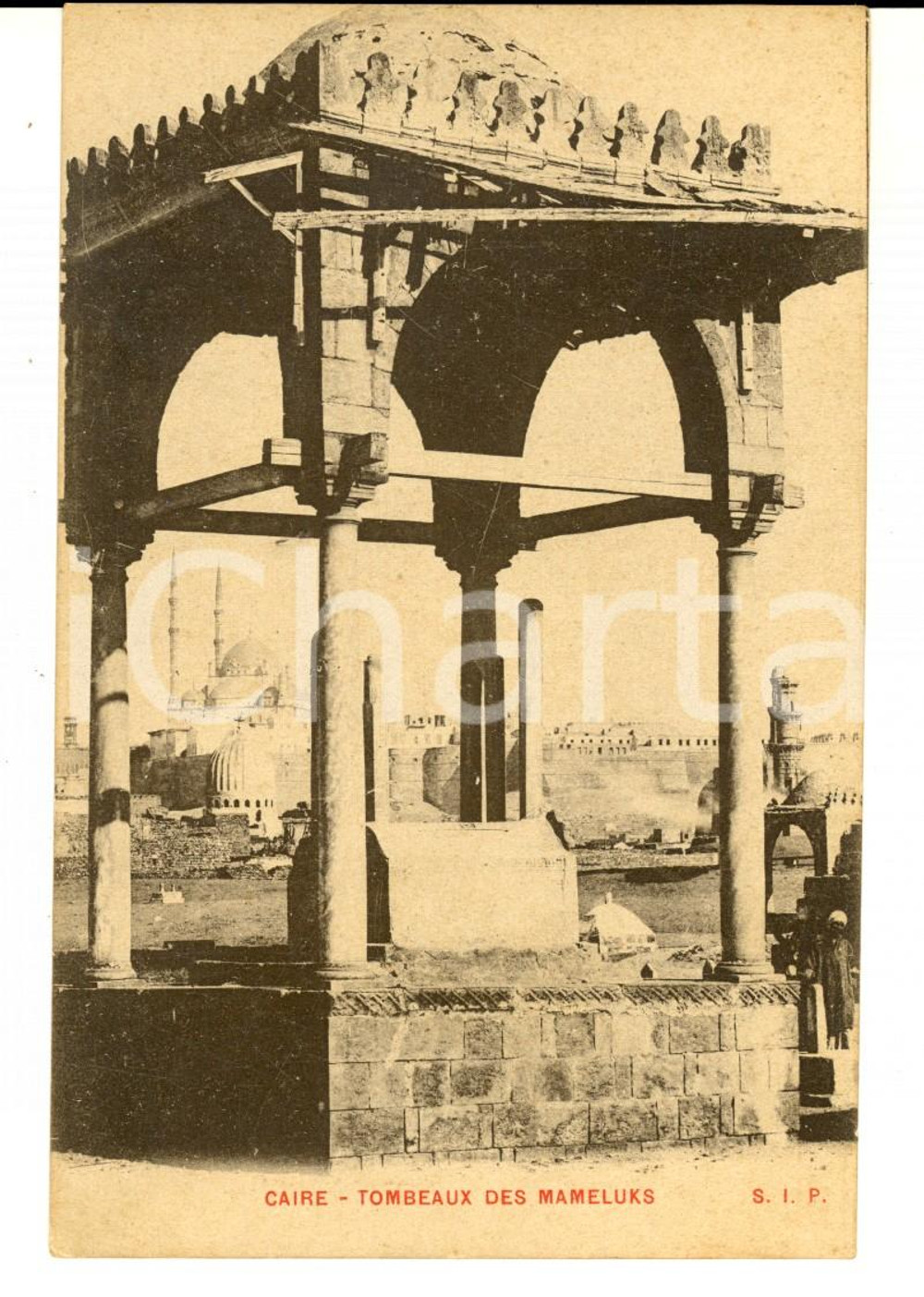 Cartolina originale da collezione 1910 LE CAIRE EGYPTE Tombeaux des Mameluks Carte postale FP NV 1