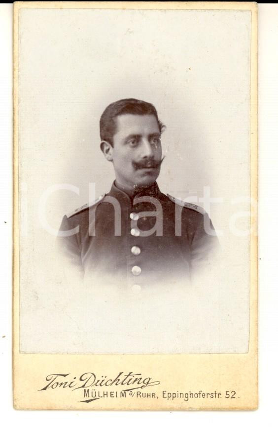 Fotografia d epoca originale 1915 ca  MULHEIM RUHR Ufficiale del 159Â° reggimento fanteria Toni DUCHTING 1