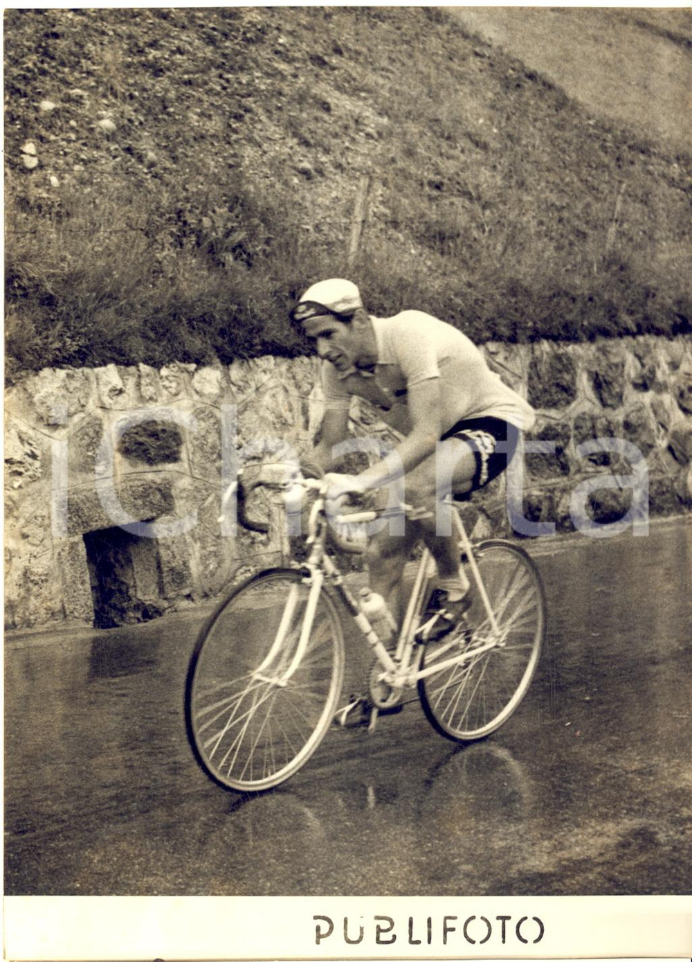 1955 CICLISMO GIRO D'ITALIA 20^ tappa - Gastone NENCINI in gara *Foto 13x18 cm
