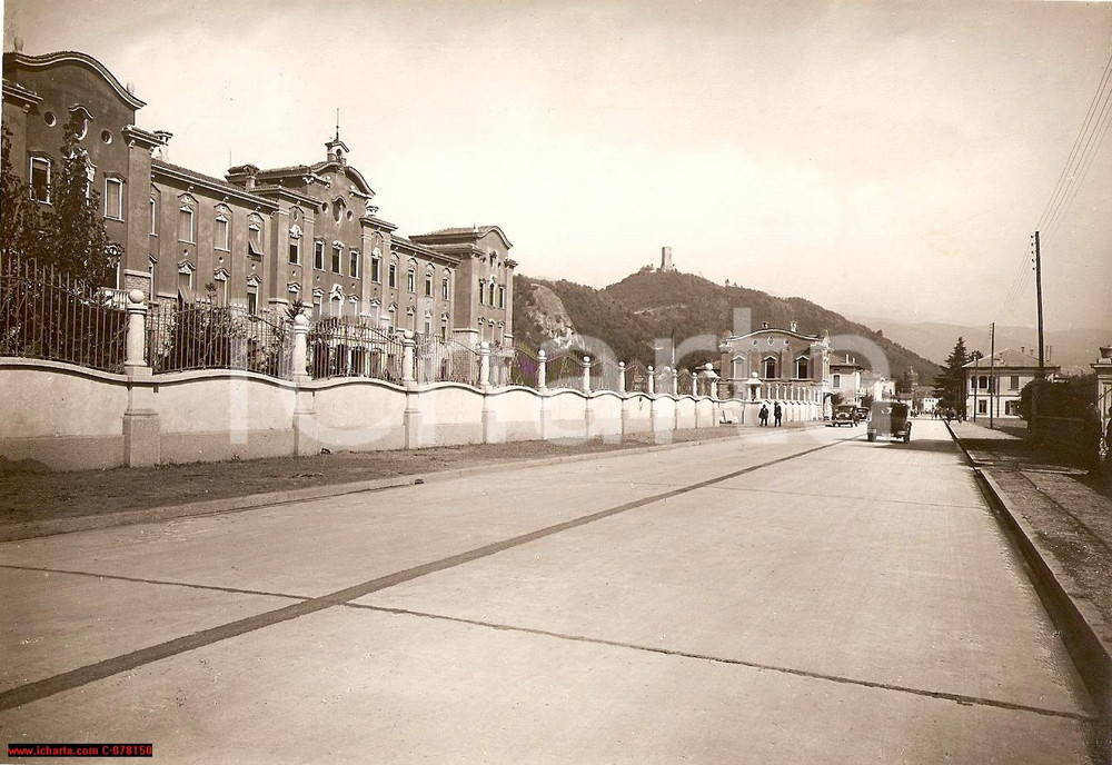 Fotografia d epoca originale 1935 Camerlata Befotrofio Veduta animata strada nuova 1