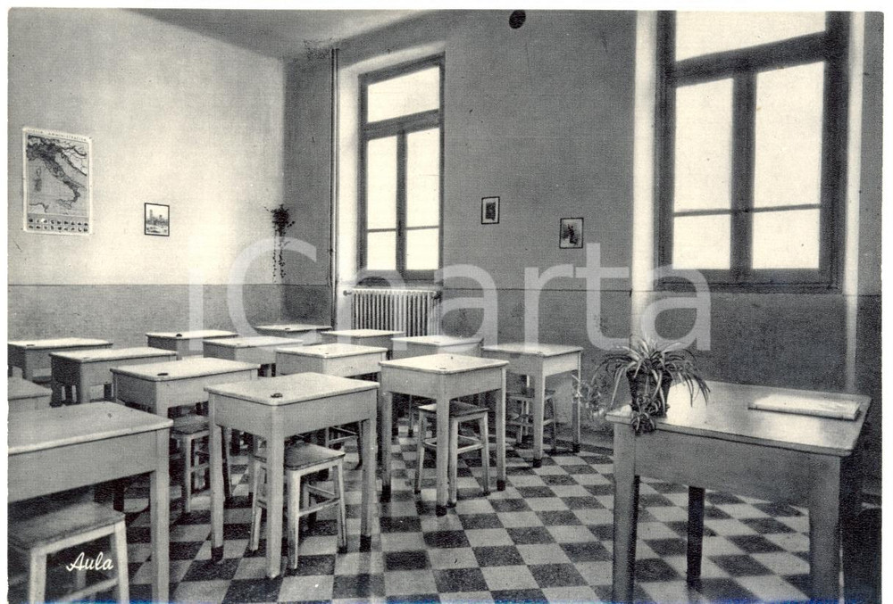 Cartolina originale da collezione 1950 ca BOSCOMARENGO AL Aula del Villaggio dei Fanciulli REGINA PACIS FG NV 1