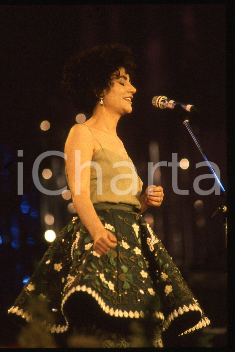 35mm vintage slide* 1990 FESTIVAL SANREMO Mia MARTINI - LA NEVICATA DEL '56 (20)