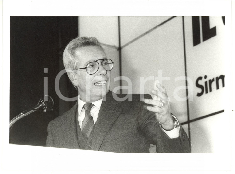 1990 ca SIRMIONE Convegno DC - Discorso di Arnaldo FORLANI *Foto 24x18 cm