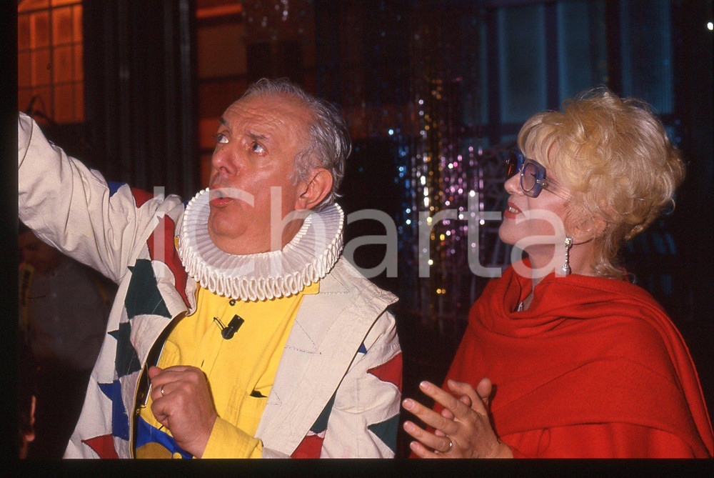 35mm vintage slide* 1988 RAI 3 TRASMISSIONE FORZATA Dario FO con Franca RAME 34