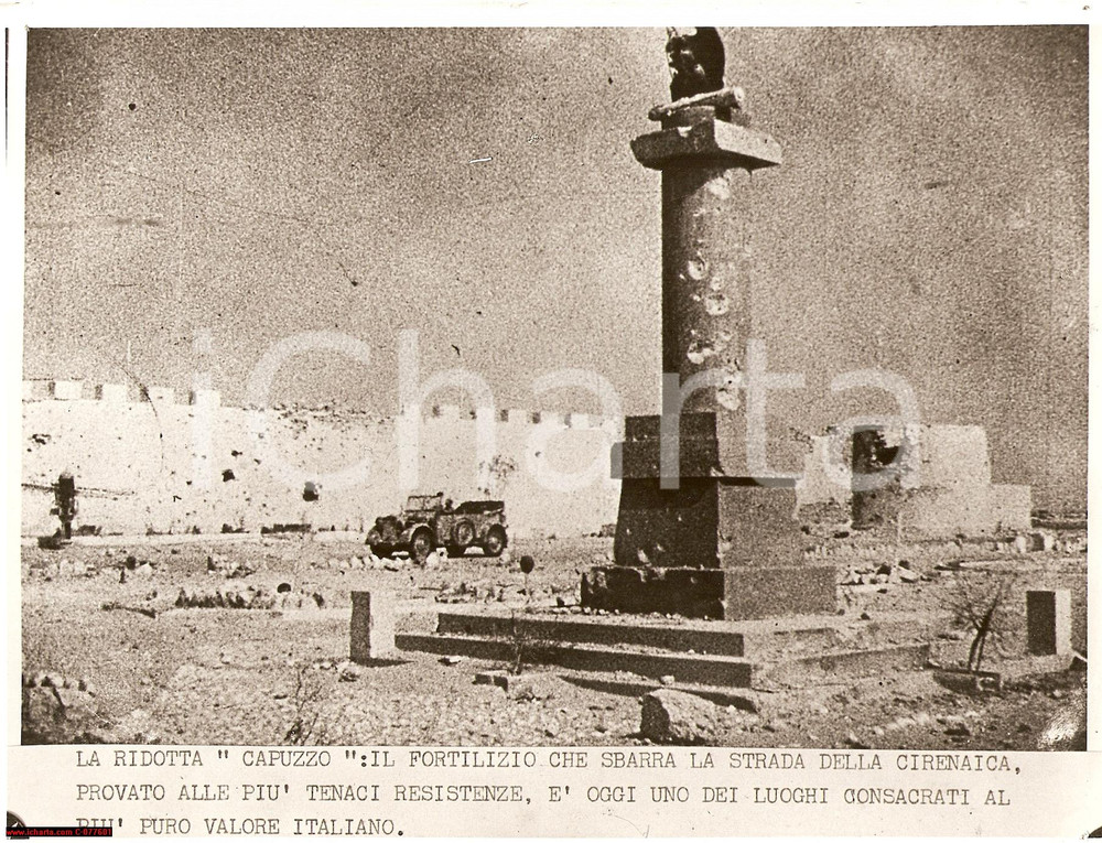 Fotografia d epoca originale 1941 Egitto WW2 Ridotta Capuzzo FOTO fortilizio Libia 1