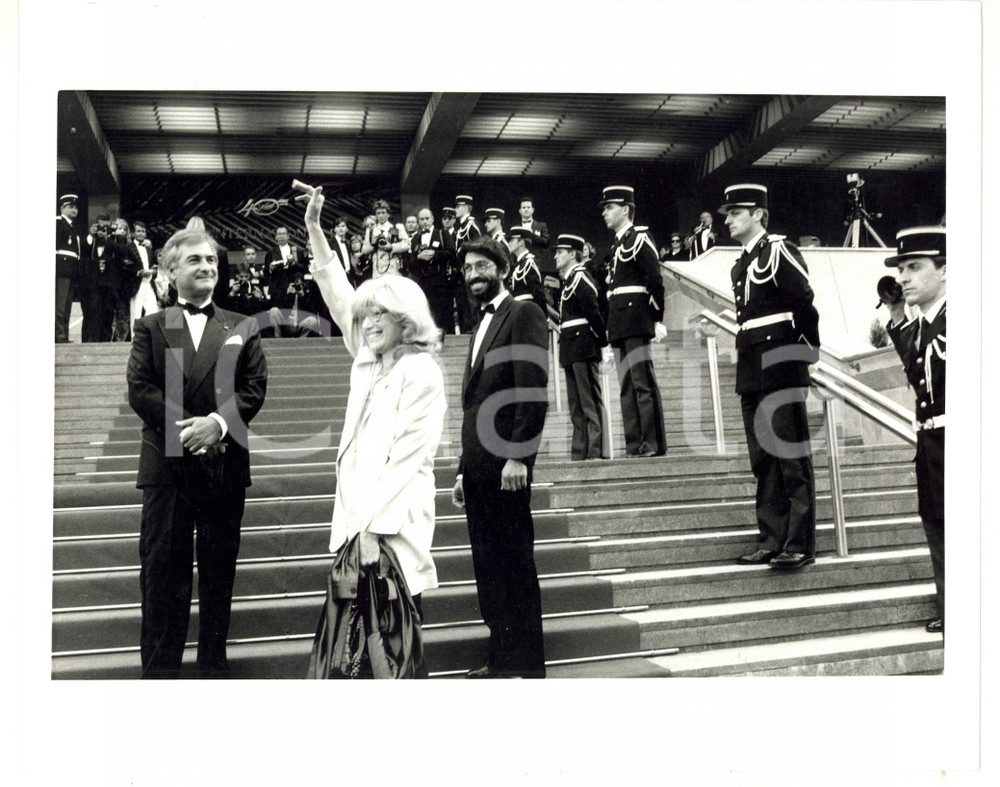 Fotografia d epoca originale 1987 CANNES Festival del Cinema  Arrivo dell attrice Monica VITTI Foto 25x20 1