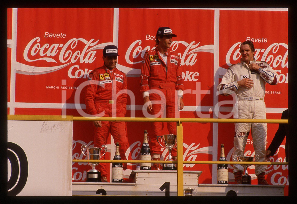 35mm vintage slide*1988 GP MONZA Gerhard BERGER Michele ALBORETO Eddie CHEEVER 3