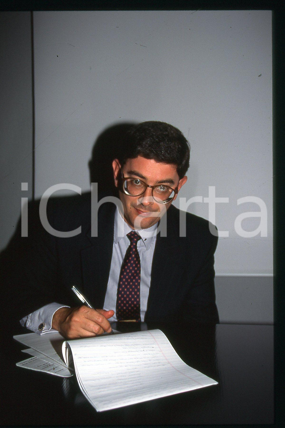 35mm vintage slide* 1990 ca ITALIA George WEIGEL Scrittore americano (4)