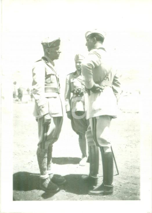 Fotografia d epoca originale 1935 ca TORINO Umberto II con generale Vittorio AMBROSIO Fotografia cm 6 x 9 1