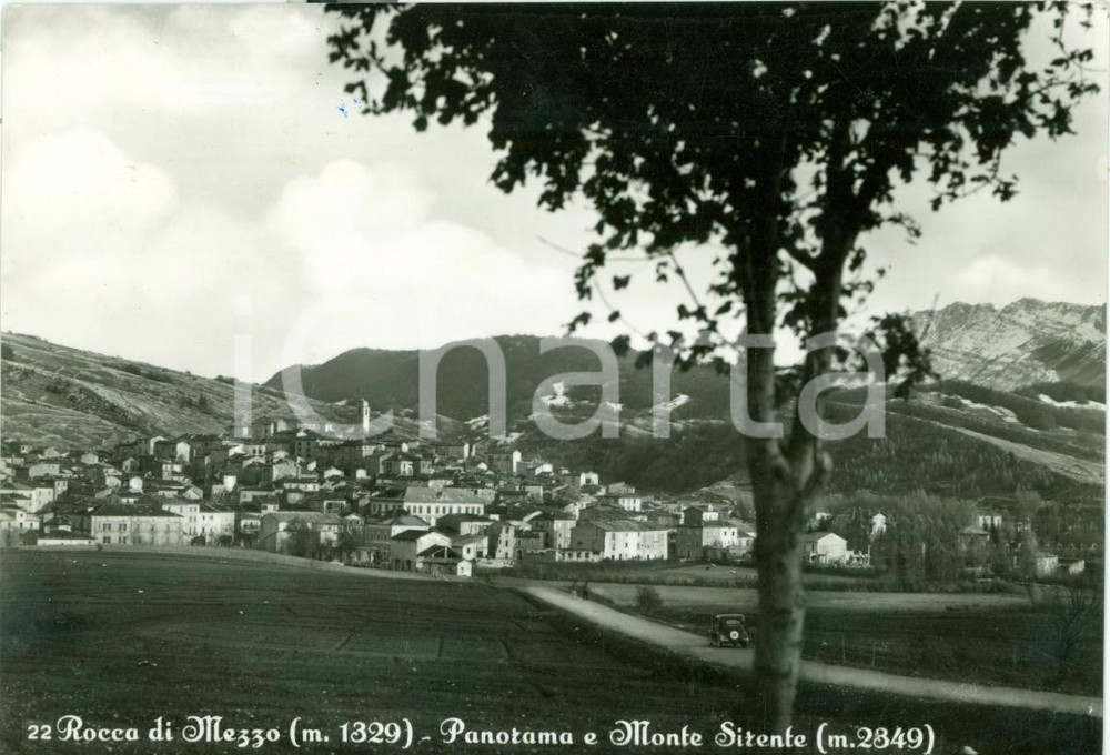 Cartolina originale da collezione 1955 ROCCA DI MEZZO (AQ) Panorama del monte SIRENTE Cartolina FG VG 1