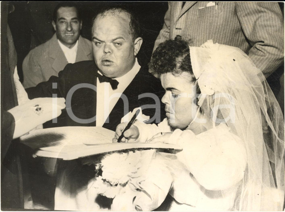 1959 NAPOLI CIRCO Nozze dei nani Mario BOLZANELLA e Lina TRAVERSO - Foto