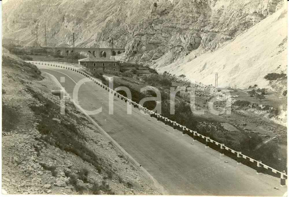 Fotografia d epoca originale 1935 ca TOCCO DA CASAURIA PE Strada Statale 5 TIBURTINA VALERIA Fotografia 1