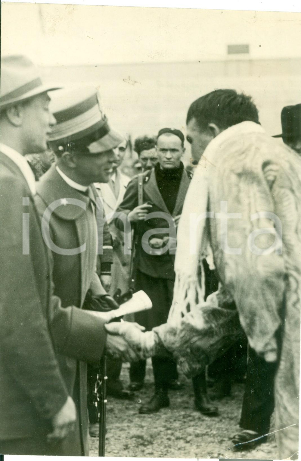 Fotografia d epoca originale 1932 MILANO BOXE Pugile Michele BONAGLIA dopo match vs Salvatore ZAETTA Foto 1