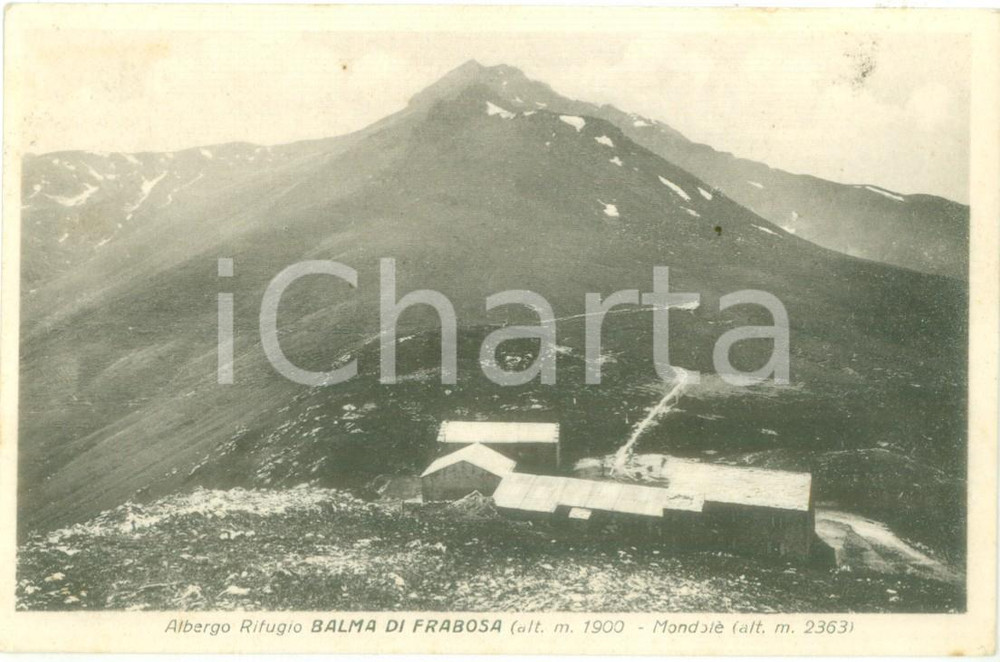 Cartolina originale da collezione 1929 FRABOSA SOPRANA CN L Albergo Rifugio BALMA Cartolina FP VG 1
