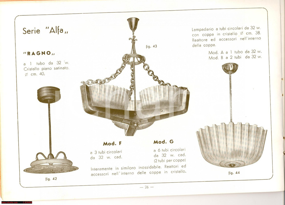 Materiale pubblicitario d’epoca 1953 MILANO catalogo lampade fluorescenti BERNARDI & C. 1