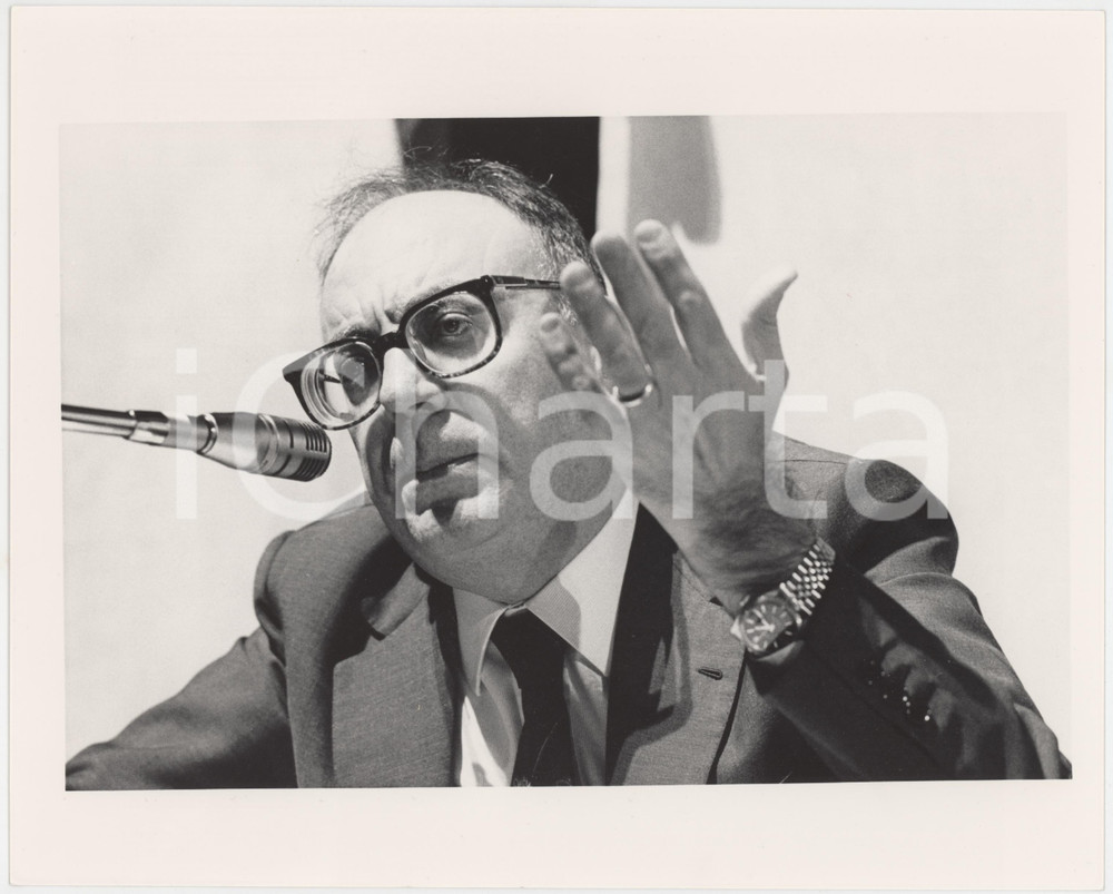 Fotografia d epoca originale 1985 ca PARTITO SOCIALISTA Rino FORMICA Politico PSI Foto 25x20 cm 8 1