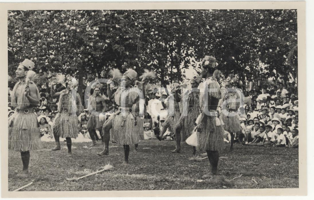 Fotografia d epoca originale 1937 PAPEETE Polinesia 10 FESTA 14 LUGLIO  REAL PHOTO cm 13,5 x 8,5 1
