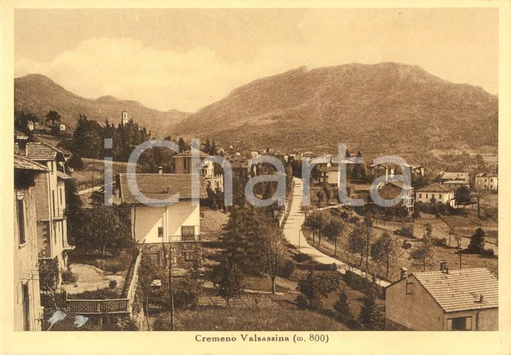 Cartolina originale da collezione 1950 CREMENO (LC) VALSASSINA Veduta panoramica del paese *Cartolina FG NV 1