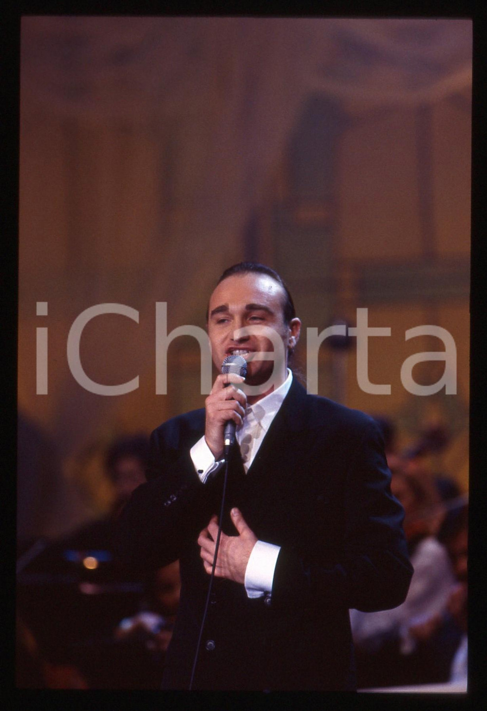 35mm vintage slide* 1993 CANALE 5 - FESTIVAL ITALIANO Antonio DECIMO Ritratto 1