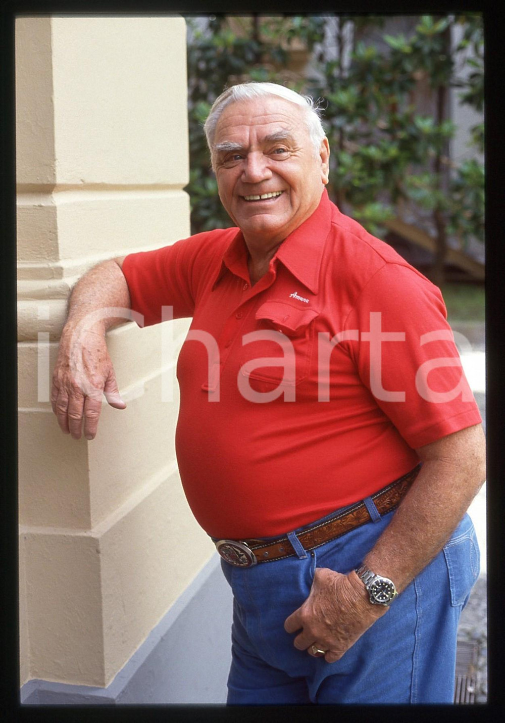 35mm vintage slide* 1992 CERNOBBIO VILLA ERBA - Ernest BORGNINE Ritratto (1)