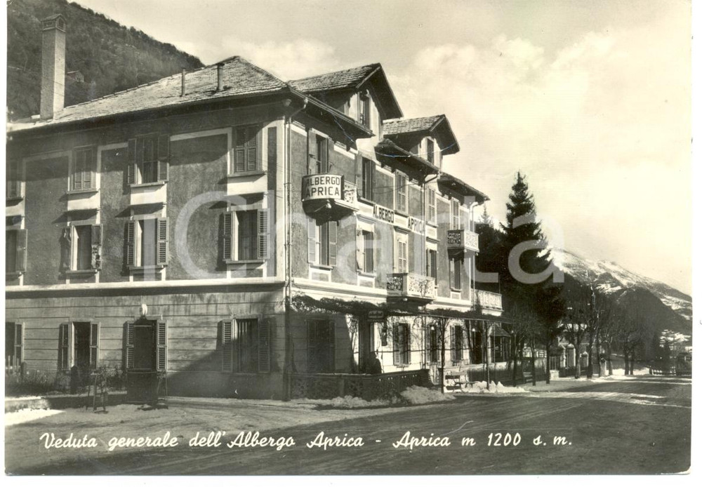 Cartolina originale da collezione 1955 PASSO APRICA SO Veduta generale Albergo APRICA Cartolina FG VG 1