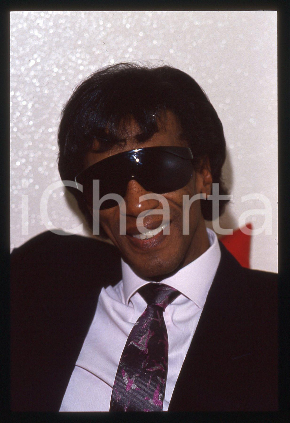 35mm vintage slide* 1985ca ITALIA COSTUME Rocky ROBERTS Ritratto del cantante 18